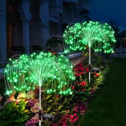 LED Garden Solar Lights Dandelion Outdoor Waterproof Courtyard Decor Firework Lights for Rd Pathway Patio Lawn