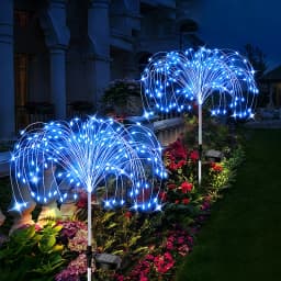 LED Garden Solar Lights Dandelion Outdoor Waterproof Courtyard Decor Firework Lights for Rd Pathway Patio Lawn