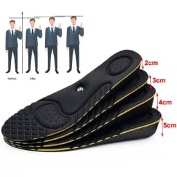 Ultralight Invisible Height Increase Insoles For Men Women Magnet Massage Shoe Heel Insert 2/3/4/5cm Taller Lift Damping Insoles
