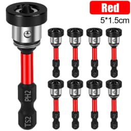 S2 Magnetic Drywall Screwdriver Bits Hex Shank Position Bit Batch Head for Plasterboard Screw Locator PH2 Electric Drilling Tool