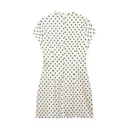 Cut Out Front Bow Tie Mini Dress, Women's Polka Dot Short Sleeve Bodycon Dress, Spring Summer Sexy Fashion Party Dress