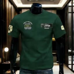 2026 New Series Jeep, Summer Pure Cotton High-Quality T-Shirt. Breathable and Comfortable, for Men's Casual Wear, Round-Neck Shi