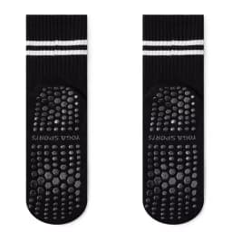 Women's Non-Slip Pilates Socks with Grips 1 Pair Yoga Socks for Barre Ballet Dance Anti-Skid Skid Resistant Grippy Socks
