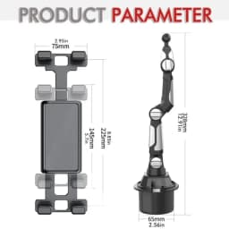 360 Degree Rotation Car in-car Water Cup Holder Car Cup Holder Long Joint Position Mobile Phone Tablet Computer Car Bracket