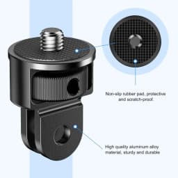 1/4" Aluminum Alloy Screw Converter Mini Tripod Adapter for Gopro 13 12 11 10 9 8 Insta360 X5 X4 X3 Action Camera Monopod Mount