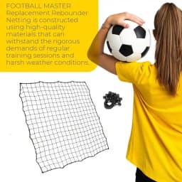 Replacement Net For Rebounder 39.37x39.37 Inches Football Catching Net With 20 Ropes Fielding Training Rebound Catch Mesh