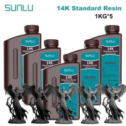 SUNLU Standard Resin/ABS Like/Water Wash/14K Standard Resin 5KG 1KG/Bottle 405nm UV Resin 3D Printing For LCD 3D Printer