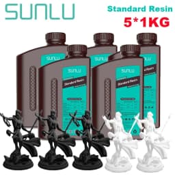 SUNLU Standard Resin/ABS Like/Water Wash/14K Standard Resin 5KG 1KG/Bottle 405nm UV Resin 3D Printing For LCD 3D Printer