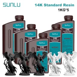 SUNLU Standard Resin/ABS Like/Water Wash/14K Standard Resin 5KG 1KG/Bottle 405nm UV Resin 3D Printing For LCD 3D Printer