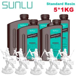 SUNLU Standard Resin/ABS Like/Water Wash/14K Standard Resin 5KG 1KG/Bottle 405nm UV Resin 3D Printing For LCD 3D Printer