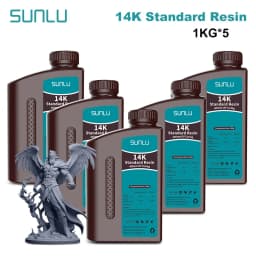 SUNLU Standard Resin/ABS Like/Water Wash/14K Standard Resin 5KG 1KG/Bottle 405nm UV Resin 3D Printing For LCD 3D Printer