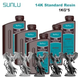 SUNLU Standard Resin/ABS Like/Water Wash/14K Standard Resin 5KG 1KG/Bottle 405nm UV Resin 3D Printing For LCD 3D Printer