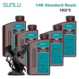 SUNLU Standard Resin/ABS Like/Water Wash/14K Standard Resin 5KG 1KG/Bottle 405nm UV Resin 3D Printing For LCD 3D Printer