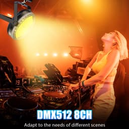 Leleght 2Pcs 200W RGBW 4-in-1 LED DJ Par Light DMX512 & Sound Activated Uplighting for DJ Disco Club Wedding Party Church Stage