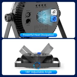 Leleght 2Pcs 200W RGBW 4-in-1 LED DJ Par Light DMX512 & Sound Activated Uplighting for DJ Disco Club Wedding Party Church Stage