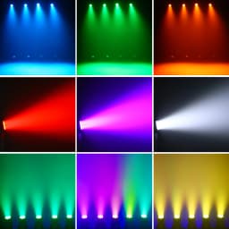 LeLeght 2Pcs 7x15W LED Moving Head Light 4 IN 1 RGBW DMX512 Professional Stage Effect Wash Light for DJ Party Music Dance Club