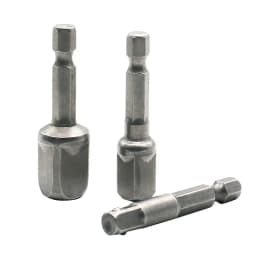 Chrome Vanadium Steel Socket Adapter Hex Shank to 1/4" 3/8" 1/2" Extension Drill Bits Driver Electrical Drilling Heads
