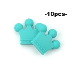 LOFCA Silicone Crown Beads 10pcs Bow Tie Beads BPA Free Food Grade Silicone Beads Necklace Keychain Jewelry Accessories