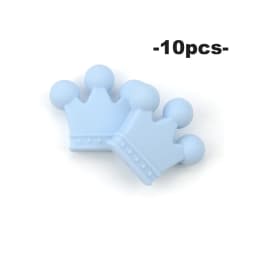 LOFCA Silicone Crown Beads 10pcs Bow Tie Beads BPA Free Food Grade Silicone Beads Necklace Keychain Jewelry Accessories