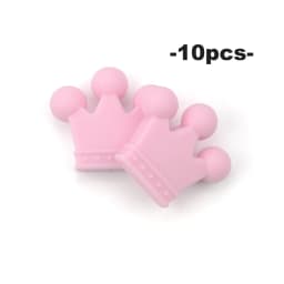 LOFCA Silicone Crown Beads 10pcs Bow Tie Beads BPA Free Food Grade Silicone Beads Necklace Keychain Jewelry Accessories