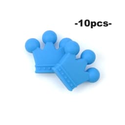LOFCA Silicone Crown Beads 10pcs Bow Tie Beads BPA Free Food Grade Silicone Beads Necklace Keychain Jewelry Accessories