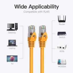 Vention Ethernet Cable RJ45 Cat 6A Lan Cable UTP RJ 45 Network Cable for Cat6 Cat6a Compatible Patch Cord for Modem Router Cable