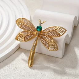 Fashion Crystal Vintage Dragonfly Brooch Large Insect Brooches For Women Pins Wedding Jewelry Accessories
