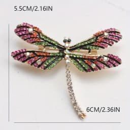 Fashion Crystal Vintage Dragonfly Brooch Large Insect Brooches For Women Pins Wedding Jewelry Accessories