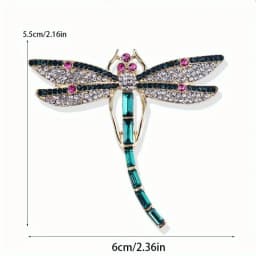 Fashion Crystal Vintage Dragonfly Brooch Large Insect Brooches For Women Pins Wedding Jewelry Accessories