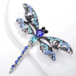 Fashion Crystal Vintage Dragonfly Brooch Large Insect Brooches For Women Pins Wedding Jewelry Accessories