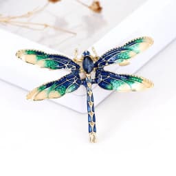 Fashion Crystal Vintage Dragonfly Brooch Large Insect Brooches For Women Pins Wedding Jewelry Accessories