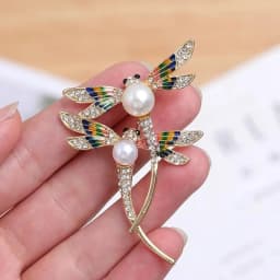 Fashion Crystal Vintage Dragonfly Brooch Large Insect Brooches For Women Pins Wedding Jewelry Accessories