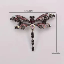 Fashion Crystal Vintage Dragonfly Brooch Large Insect Brooches For Women Pins Wedding Jewelry Accessories