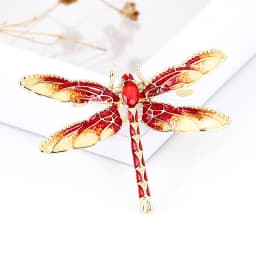 Fashion Crystal Vintage Dragonfly Brooch Large Insect Brooches For Women Pins Wedding Jewelry Accessories