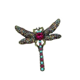 Fashion Crystal Vintage Dragonfly Brooch Large Insect Brooches For Women Pins Wedding Jewelry Accessories