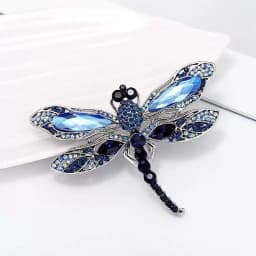 Fashion Crystal Vintage Dragonfly Brooch Large Insect Brooches For Women Pins Wedding Jewelry Accessories