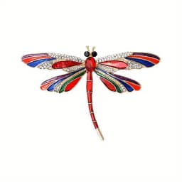 Fashion Crystal Vintage Dragonfly Brooch Large Insect Brooches For Women Pins Wedding Jewelry Accessories