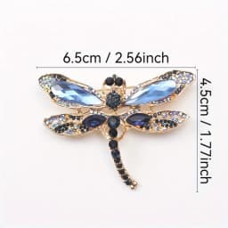 Fashion Crystal Vintage Dragonfly Brooch Large Insect Brooches For Women Pins Wedding Jewelry Accessories