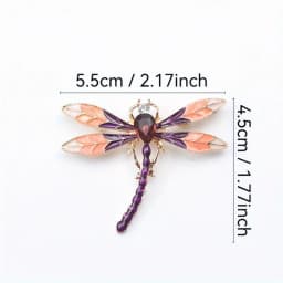 Fashion Crystal Vintage Dragonfly Brooch Large Insect Brooches For Women Pins Wedding Jewelry Accessories