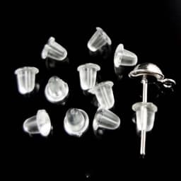 5mm 100pcs Clear Soft Silicone Rubber Earring Backs Safety Round Stopper High Quality Jewelry Accessories DIY Parts Ear Plugging