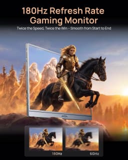 ARZOPA 16.1'' 180Hz 2.5K Portable Monitor, 2560x1440 QHD 107% SRGB, External Second Screen for Laptop, PC, PS5, Mac, Xbox-Z3FC