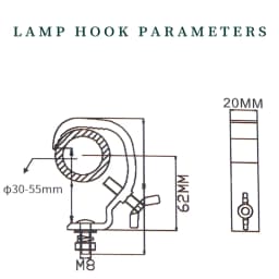 10Pcs/Lot Led Stage Light Truss Aluminum Lights Hook Par Light Hooks DJ Club Light Hanging Hook