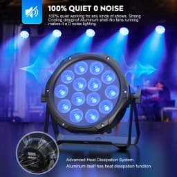 LeLeght 4 in 1 Stage Effect Par Light IP65 Waterproof Outdoor Flat Par Light 14x10W LED Beam Light for Wedding Party Club Disco