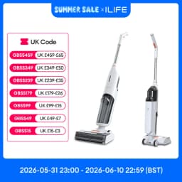 Ilife W90 Cordless Wireless Wet Dry Smart Mop Washing, 5500Pa Suction, 1 Min Self Cleaning, Large Dual Water Tank