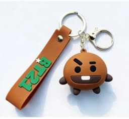 New BT21 Koya RJ Shooky Cooky Tata Chimmy Mang Keychain Creative High-quality Anime Cartoon Figure Model Car Backpack Keychain