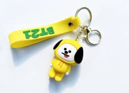 New BT21 Koya RJ Shooky Cooky Tata Chimmy Mang Keychain Creative High-quality Anime Cartoon Figure Model Car Backpack Keychain