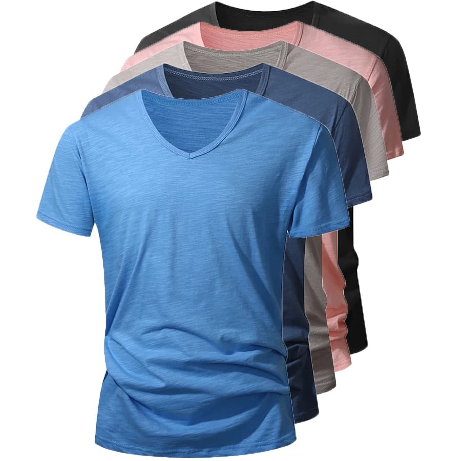100% Cotton Men T-shirt Summer Short Sleeve Tops Tee Black White Male Clothing Soft High Quality Homme Tshirt Casual T Shirt Men