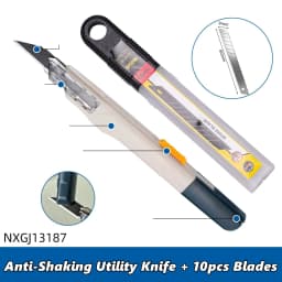 9mm Anti-Shaking Utility Knife Sharp Steel Blades Box Cutter Auto Lock Professional Craft DIY Opener