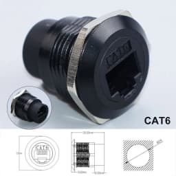 1Piece Type-C /USB 2.0 3.0 /RJ45 CAT6 /HDMI-Jack Socket Round/D Type Module Through Network Panel Mounting Electronic Connector