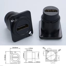 1Piece Type-C /USB 2.0 3.0 /RJ45 CAT6 /HDMI-Jack Socket Round/D Type Module Through Network Panel Mounting Electronic Connector